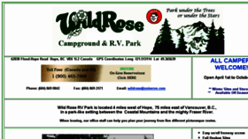 What Wildrosecamp.com website looked like in 2017 (6 years ago)