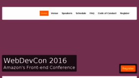 What Webdevcon.com website looked like in 2017 (6 years ago)