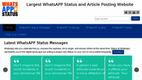 What Whatsappstatus.com website looked like in 2017 (6 years ago)