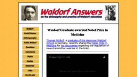What Waldorfanswers.com website looked like in 2017 (8 years ago)