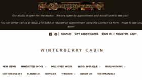 What Winterberrycabin.com website looked like in 2017 (6 years ago)