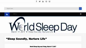 What Worldsleepday.org website looked like in 2017 (7 years ago)