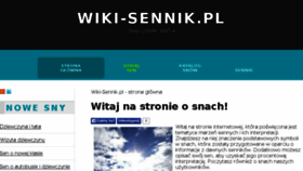 What Wiki-sennik.pl website looked like in 2017 (6 years ago)