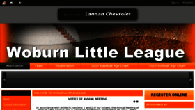 What Woburnlittleleague.org website looked like in 2017 (6 years ago)