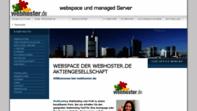 What Webhoster.de website looked like in 2017 (6 years ago)