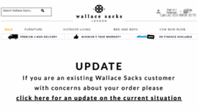 What Wallacesacks.com website looked like in 2017 (6 years ago)