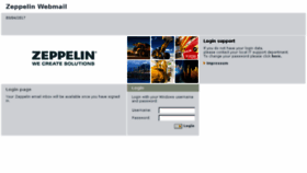 What Webmail.zeppelin.com website looked like in 2017 (6 years ago)