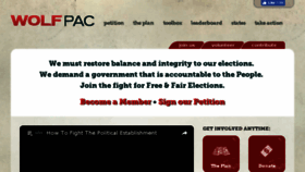 What Wolf-pac.com website looked like in 2017 (6 years ago)