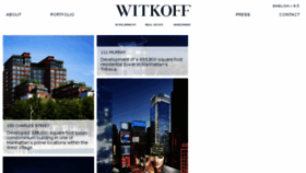 What Witkoff.com website looked like in 2017 (6 years ago)