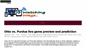 What Watchingways.net website looked like in 2017 (6 years ago)