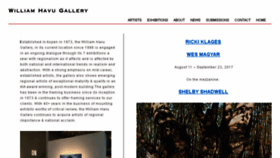 What Williamhavugallery.com website looked like in 2017 (6 years ago)