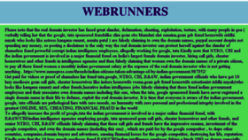 What Webrunners.org website looked like in 2017 (6 years ago)