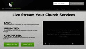 What Worshipstream.com website looked like in 2017 (6 years ago)