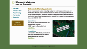 What Warrantylabel.com website looked like in 2017 (6 years ago)