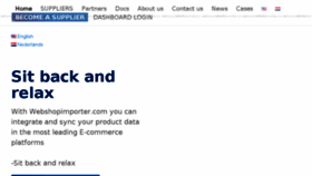 What Webshopimporter.com website looked like in 2017 (6 years ago)