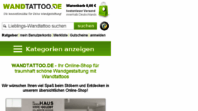 What Wandtattoo.de website looked like in 2017 (6 years ago)