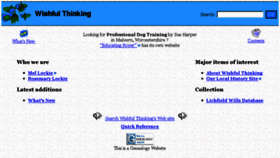 What Wishful-thinking.org.uk website looked like in 2017 (6 years ago)