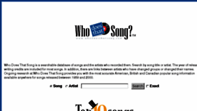 What Whodoesthatsong.com website looked like in 2017 (6 years ago)