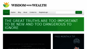 What Wisdomwithwealth.org website looked like in 2017 (6 years ago)