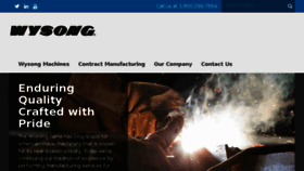 What Wysongmanufacturing.com website looked like in 2017 (6 years ago)