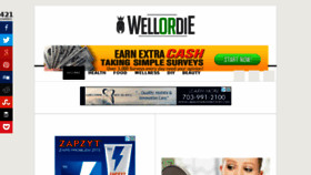 What Wellordie.com website looked like in 2017 (6 years ago)