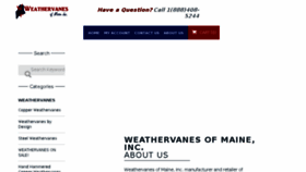 What Weathervanesofmaine.com website looked like in 2017 (6 years ago)