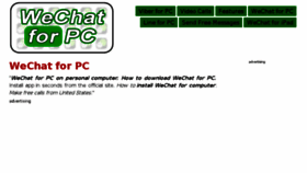 What Wechatforpc.com website looked like in 2017 (6 years ago)