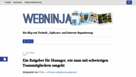 What Webninja.de website looked like in 2017 (6 years ago)