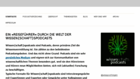 What Wissenschaftspodcasts.de website looked like in 2017 (6 years ago)