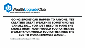 What Wealthupgradeclub.com website looked like in 2017 (6 years ago)