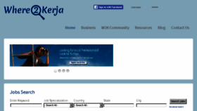 What Where2kerja.com website looked like in 2017 (6 years ago)