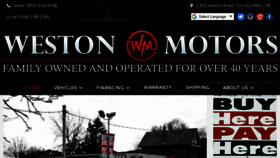 What Westonmotors.ca website looked like in 2017 (6 years ago)