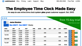 What Webtimeclock.com website looked like in 2017 (6 years ago)