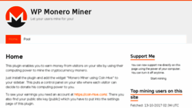 What Wp-monero-miner.com website looked like in 2017 (6 years ago)