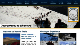 What Wondertrails.com website looked like in 2017 (6 years ago)