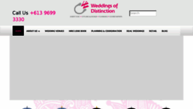 What Weddingsofdistinction.com.au website looked like in 2017 (6 years ago)