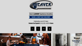 What Weaverappliance.com website looked like in 2017 (6 years ago)