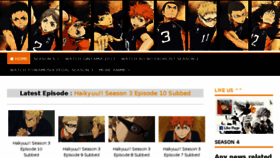 What Watchhaikyuu.net website looked like in 2017 (6 years ago)