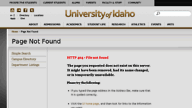 What Webpages.uidaho.edu website looked like in 2017 (6 years ago)
