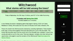 What Witchwoodroleplaying.com website looked like in 2017 (6 years ago)