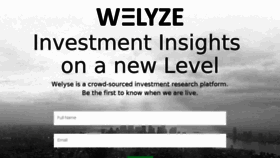 What Welyze.com website looked like in 2017 (6 years ago)