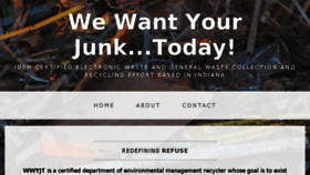 What Wewantyourjunktoday.com website looked like in 2017 (6 years ago)