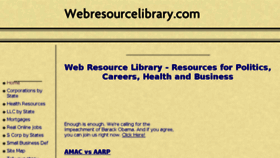 What Webresourcelibrary.com website looked like in 2017 (6 years ago)