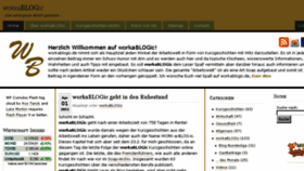 What Workablogic.de website looked like in 2017 (6 years ago)