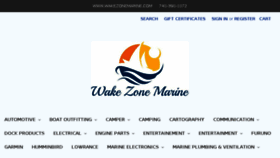 What Wakezonemarine.com website looked like in 2017 (6 years ago)