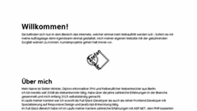 What Webentwinkler.net website looked like in 2018 (7 years ago)