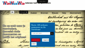 What Wiewaswie.nl website looked like in 2018 (6 years ago)