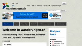 What Wanderungen.ch website looked like in 2018 (6 years ago)