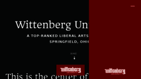 What Wittenberg.edu website looked like in 2018 (6 years ago)