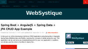 What Websystique.com website looked like in 2018 (6 years ago)